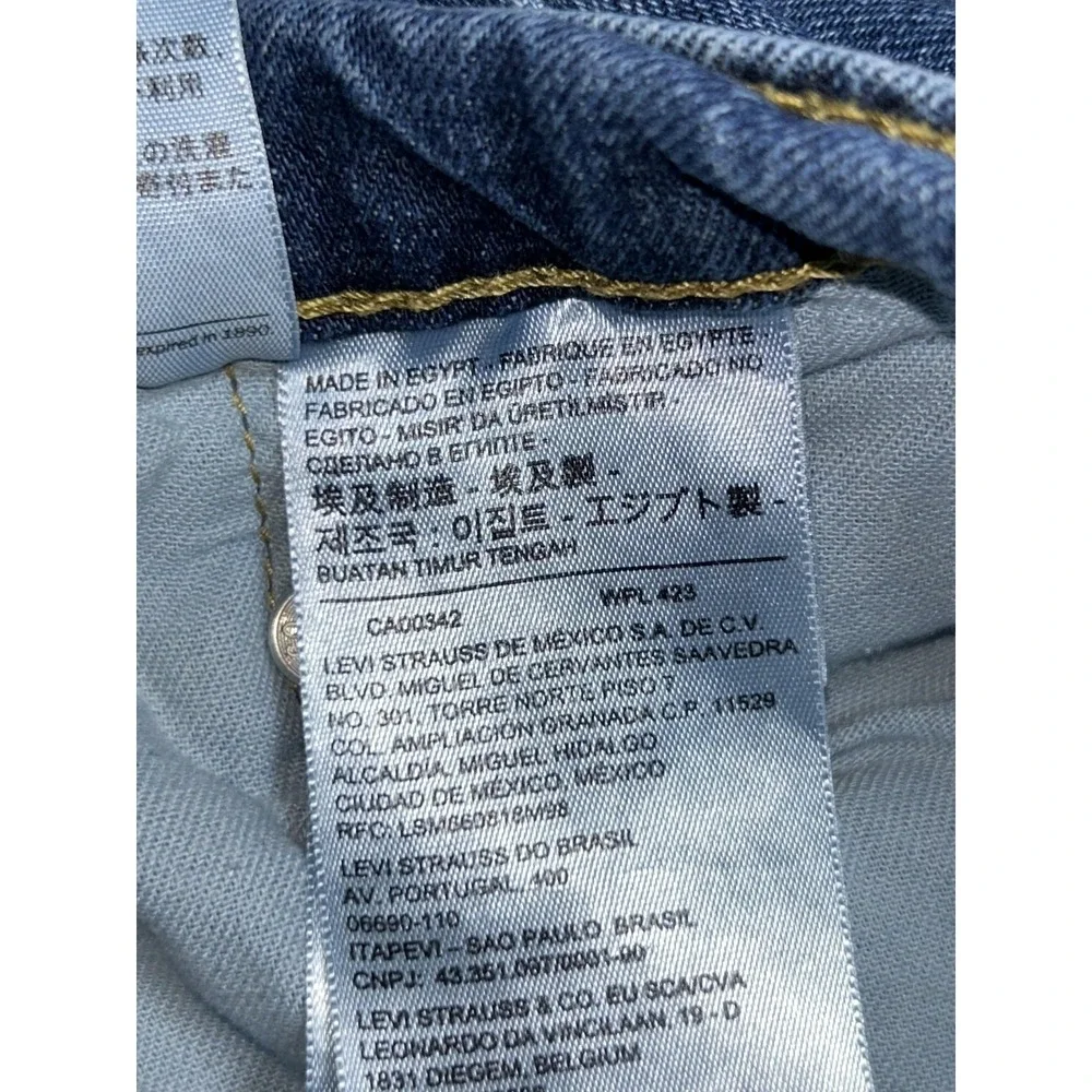 Levis 541 Jeans Mens 44x29 Blue Athletic Tapered Stretch Denim Pants Big Tall